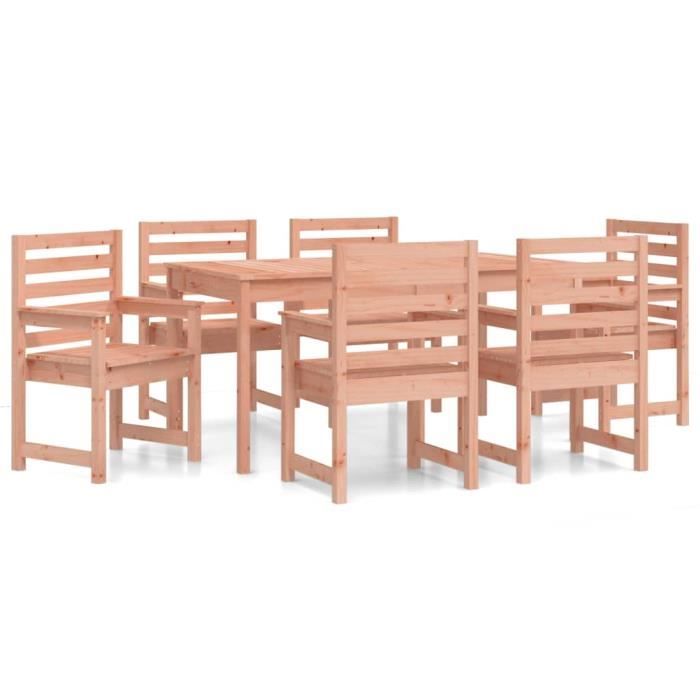 VidaXL Ensemble à dîner de jardin 7 pcs bois massif Douglas 3154718