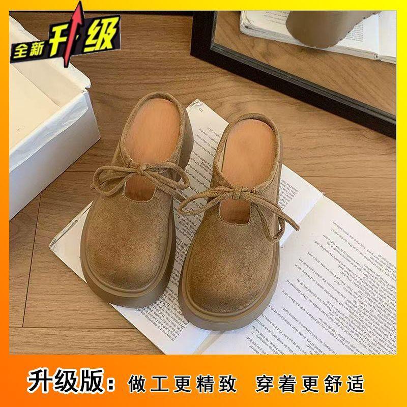 

Muffin Birkenstock single shoes women s outer wear 2025 spring and summer heightening thick-soled bag head women s single shoes 40