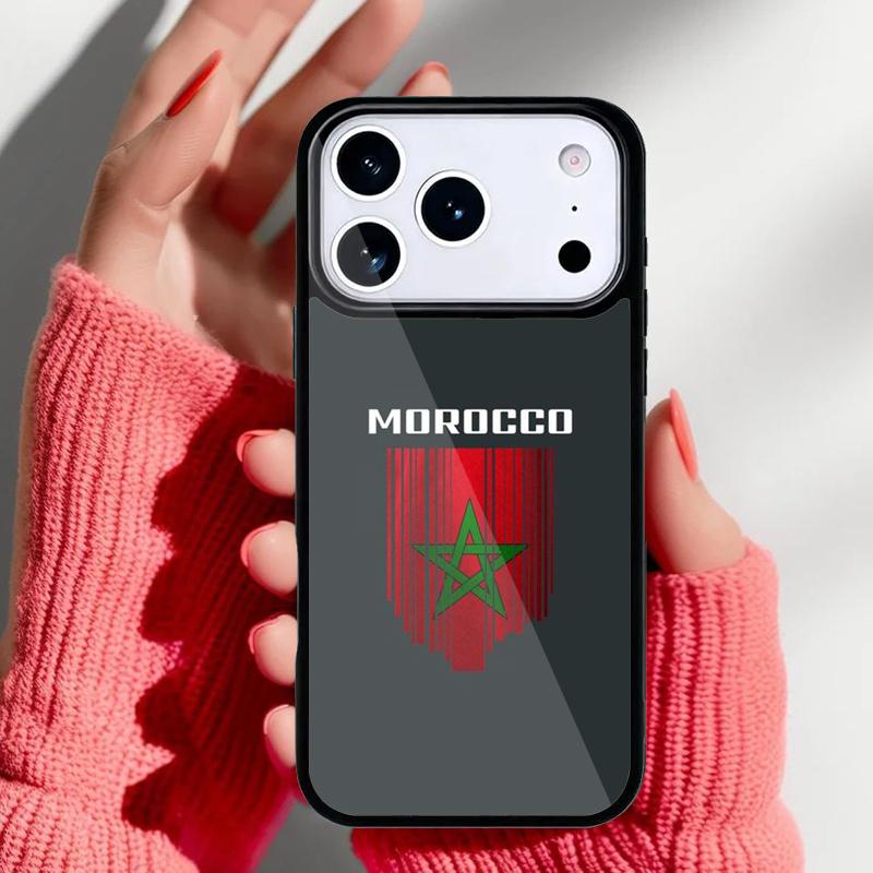 Flag of Morocco Phone Case for iPhone 17 16 15 14 13 Pro Max Back Cover for 12 11 Pro Coque