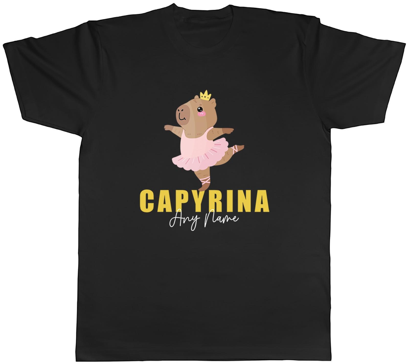 Personalised Any Name Capyrina Capybara Ballet Mens T-Shirt Tee Gift Top S