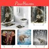 Elephant Shower Curtain Waterproof Polyester Mildew Free Bathroom Curtains With Colorful Art And Easy Hooks