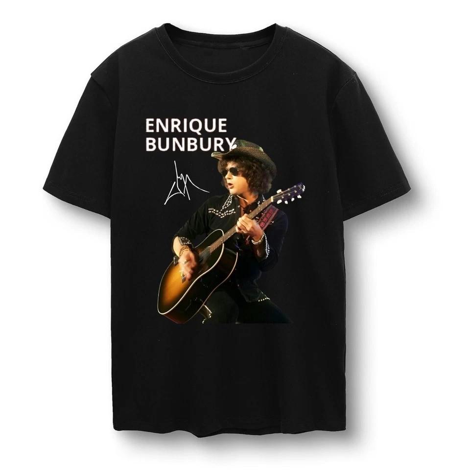 Enrique Bunbury Singer Unisex Black T-shirt QM87354 Unisex T-Shirt S