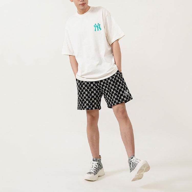 New MLB Drop Shoulder Sleeve T-Shirt Unisex Cream 3ATSE1223-50CRS