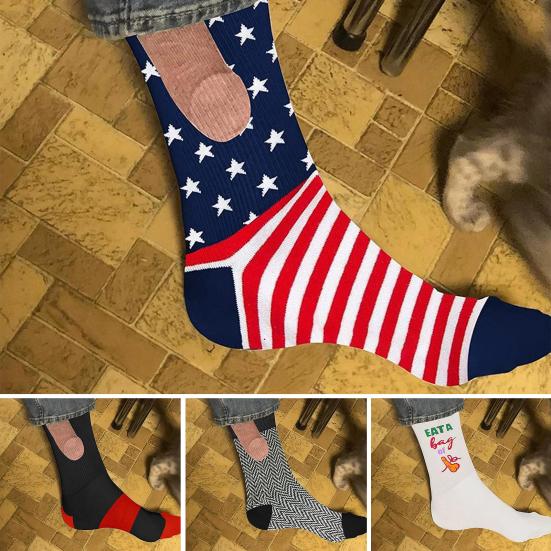 

Новинка, носки со средней трубкой, защита ног, моющиеся носки с узором в виде лап домашних животных, демонстрационные носки для вечеринки