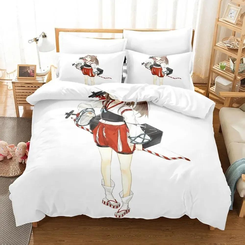Cozy Soft Single Twin Full Queen King Zuihou Kancolle Size Bed Aldult Kid Bedroom Sets Print Quilt