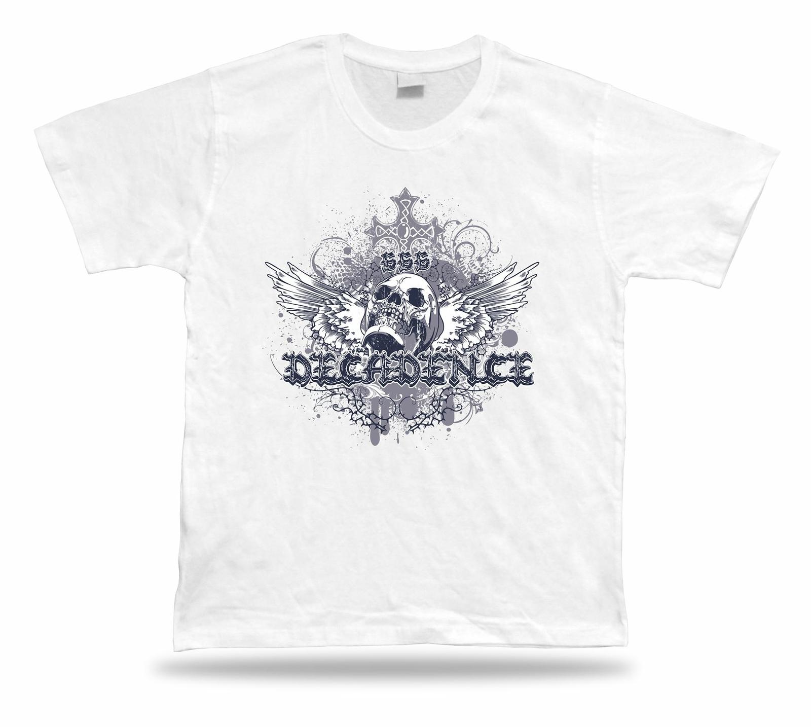 Decadence Demon Evil Skeleton Skull t shirt tee vector awesome cool design S разноцветный
