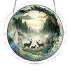 Acrylic Sun Catcher Puzzle Round Hanging Window Decoration with Interlocking Pieces for Home Office and Outdoor Display