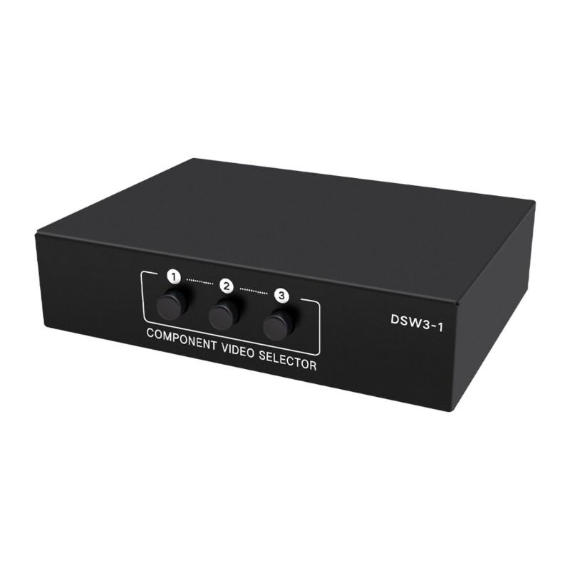 

3x1 AV-перемикач 3 порти 5 RCA YPbPr Кабель Компактний AV-перемикач Plug and Play для підключення кількох пристроїв Легке налаштування 1