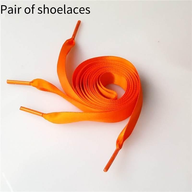 Ribbon Polyester Double Satin Wide Flat Shoelace Candy Color Fashion Various