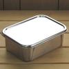 Nagao Deep Container with Square Storage Stainless Size Made In Japan Tsubame-Sanjo Set, 21.1cm, Lid, Container, 18-8 Steel, 3,