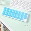 31-Compartment Waterproof Keyboard-Style Pill Organizer, Removable Dividers, Monthly Portable Storage