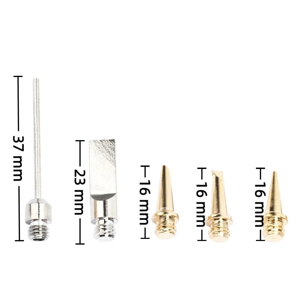 5 Pcs For HS-1115K Model Butane Soldering Iron Tips Tip Set Approx. 3.7cm Length Welding Torch Replacement Tips Universal Fit