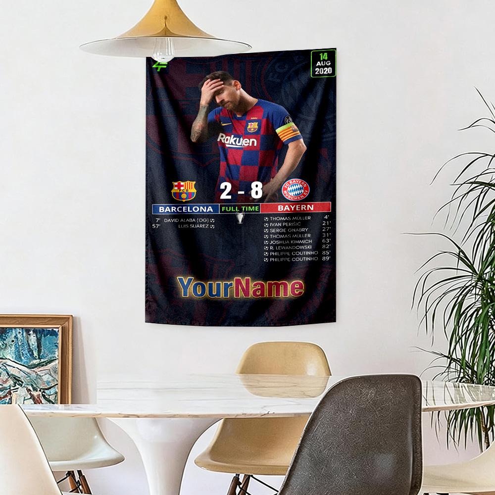 Bayern Munich Custom Your Name Wall Decor Tapestry Art For Pet Memorial Birthdaywedding Party Backdrop Family Gift