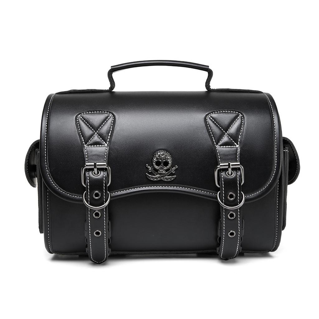 Travel Luggage Storage Bag Over Saddles Bag Motorbike Accessories Tool Bag Punk Style Saddlebag Universal PU Side Bag