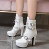 Large Size Women's Shoes Martin Boots Women's Autumn and Winter New Women's Boots European and American High-heeled Short Boots
