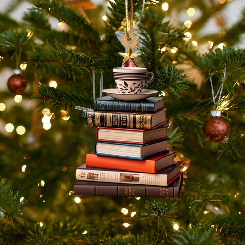 Car Rear View Mirror Pendant Christmas Hanging Ornament Dangling Acrylic Charm Decoration