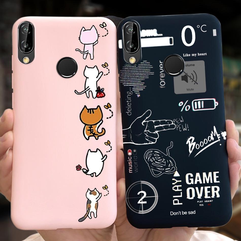 For Huawei P20 Lite Case Nova 3e ANE-LX1 ANE-LX2 Cute Cartoon Candy Color Silicone Phone Cases For Huawei P20lite Soft TPU Cover