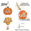 Entryway Wall Accent Hello Fall Wooden Door Hanger Pumpkin Maple Leaf Hanging Sign Autumn Harvest Front Decor for Thanksgiving Farmhouse Home