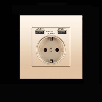 EU Standard Electrical Wall Charger Adapter Charging Wall Germany Plug Socket Power Outlets,16A,PC Panel,Bedroom Socket