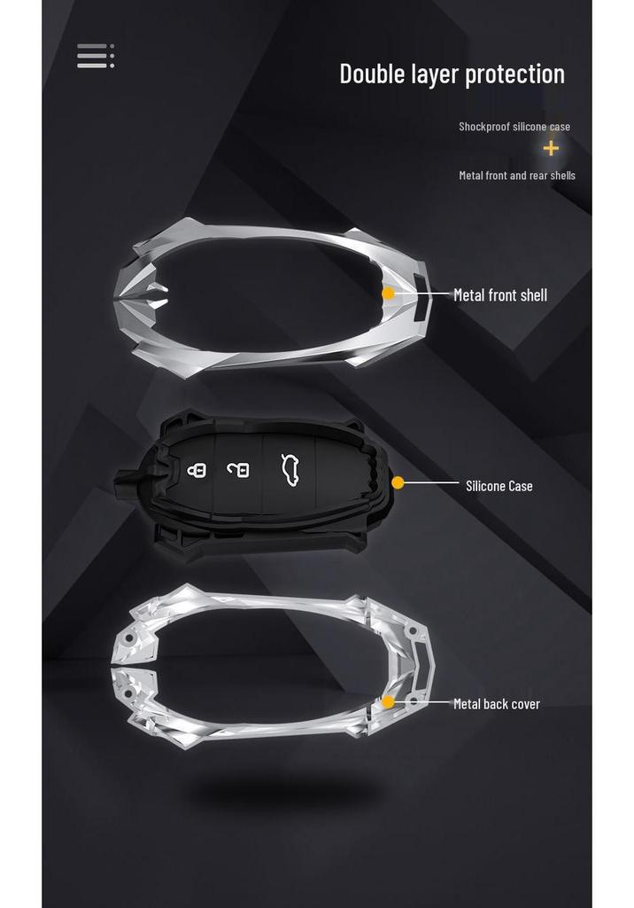 AITO Car Key Protective Shell for Wenjie M5/M7/M9 - Alloy High-End Feel