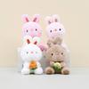 Plush Colorful Cute Rabbit Keychain Adorable Bunny Hanging Decoration For Bags
