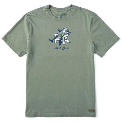 La vie est belle. T-shirt pour homme Adirondack Jake Chill à manches courtes Crusher, Vert mousse