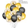 Black Gold 30 40 50 60 Years Birthday Party Confetti Balloon 30th 50th Birthday Party Decorations Adult Party Ballon Air Globos