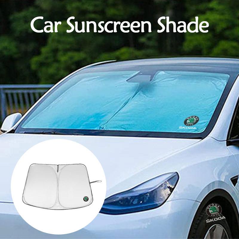 NTHX6 Car Front Windshield Sunshade Summer Sun Protection Blocking For Skoda octavia 3 2 superb 3 kodiaq Fabia Kamiq Karoq Accessories