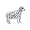 Pearl Decor Animal Pin Zinc Alloy Lamb Badge Exquisite Sheep Brooch  Suit Accessory
