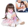 Lalka Silikonowa Symulacja Całego Ciała Realistyczna Lalka Dziecięca Zabawka dla Dzieci Prezent Urodzinowy 55cmBrązowa