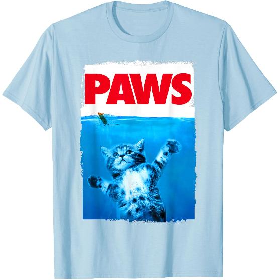 Xiongying Paws Cat and Mouse Top, Cute Funny Cat Lover Parody T-Shirt