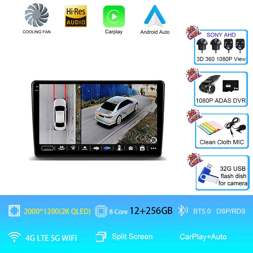 Android 14 Carplay Per Citroen Berlingo 2 B9 Peugeot Partner 2008 2009 2010 -2022 Lettore multimediale per autoradio DSP WIFI +