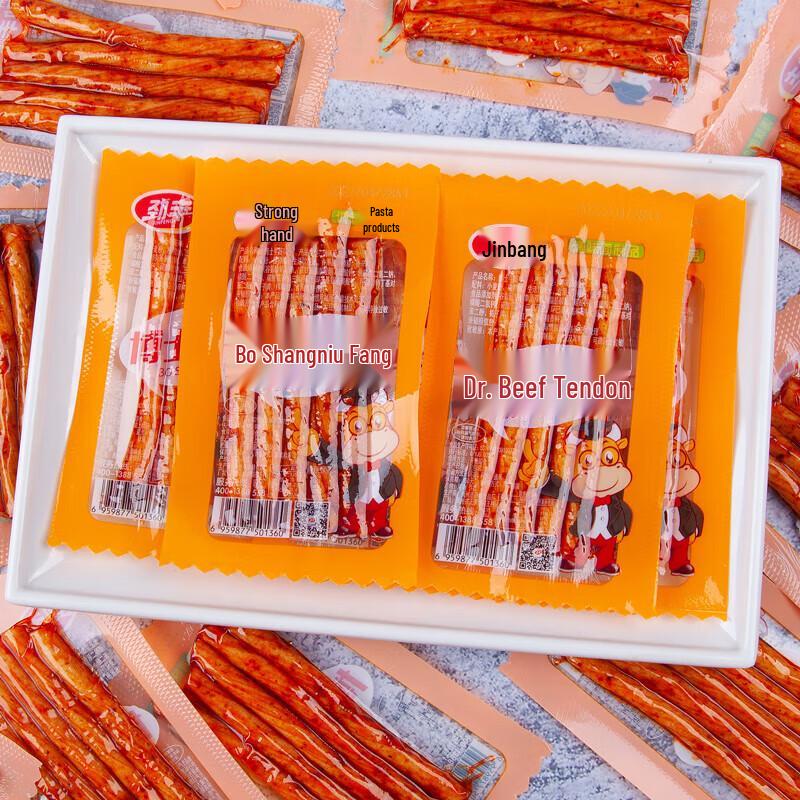 Jingfeng Doctor Beef Tendon Flavor Spicy Strips - 40 Packs