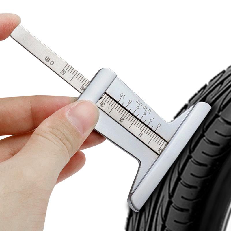 0-50mm Stainless Tire Depth Gauge Mono-block Tyre Thread Depth Gauge