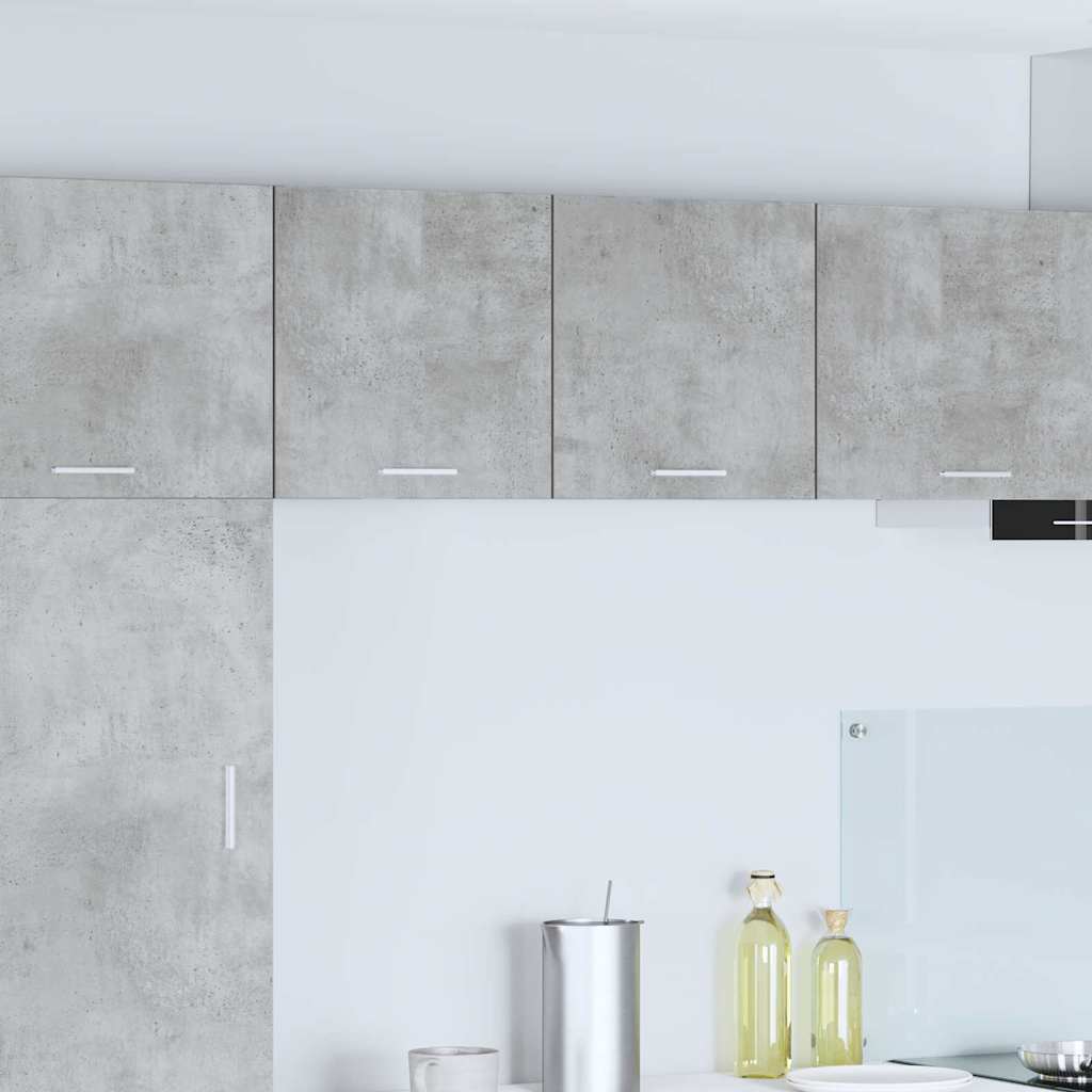 Wall Mounted Cabinet with Door 2 pcs Concrete Grey and White 40 x 31 x 40 cm