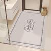 Tapete de Banheiro Absorvente Antiderrapante de Lama Diatomácea Nórdica - Design de Desenho Animado para Vaso Sanitário e Entrada.