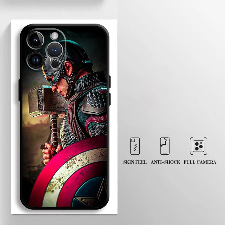 Soft Cover Case for Google Pixel 6a 9 Pro XL 6 Pro 7 Pro 8 Pro 8a 9a 7a Marvel Captain America