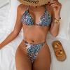 European and American New Split Swimsuit Female Sexy Three-point Floral Bikini Bikini