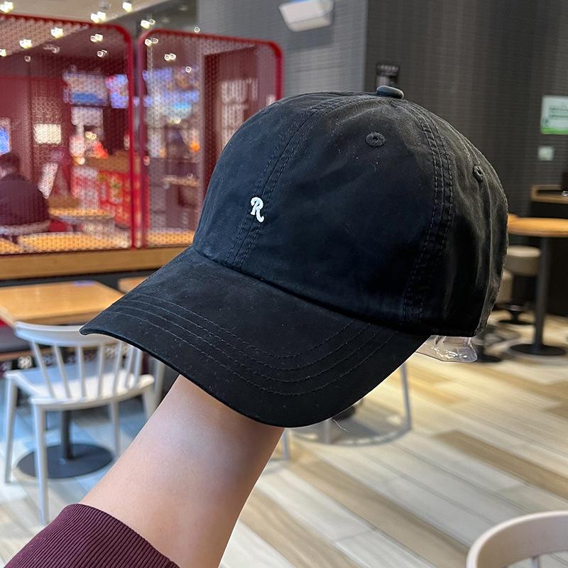Şapcă de baseball cu literă R mică, pentru bărbaţi, femei, primăvară, vară, în aer liber, pălărie snapback cu cic de raţă, ocazional, hip hop, cu protecţie solară, pălării de camioner