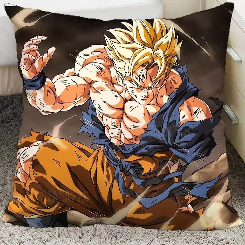 Dragon Ball Anime Cosplay Pillow Covers Decorative Home Double-Sided Print Square Pillow Living Room Decoration Pillowcase Gift