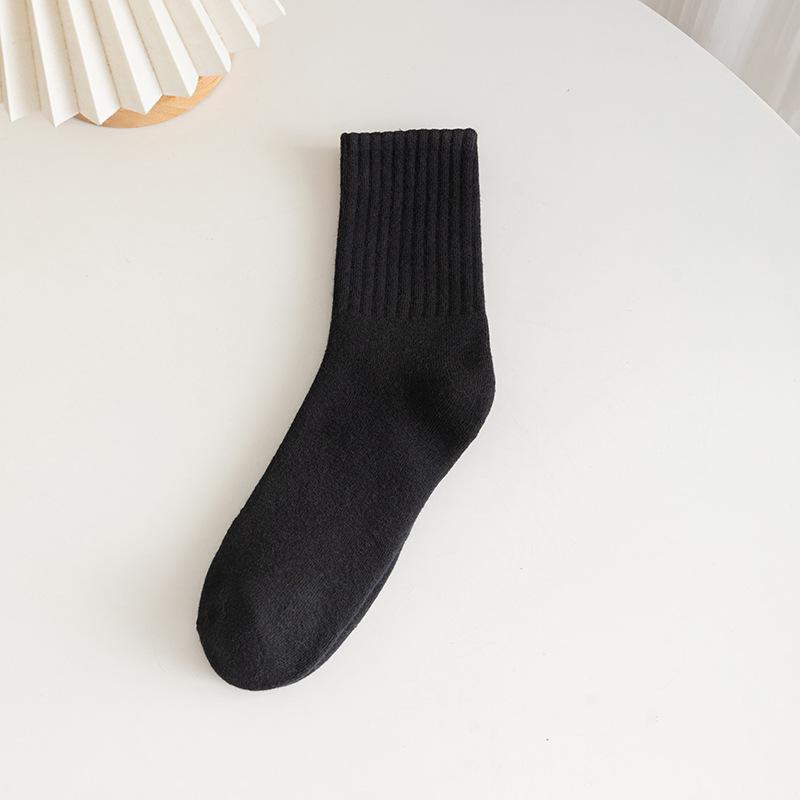 Male Autumn and Winter Thickened with Plush Collar Long Socks