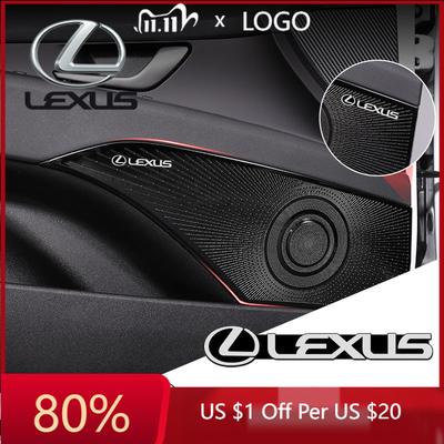 2026 Hot Interior Stickers Car Audio Decorate 3D Aluminum Badge Emblem Sticker For ES RX LS IS NX CT LX IS250 IS200 CT200H