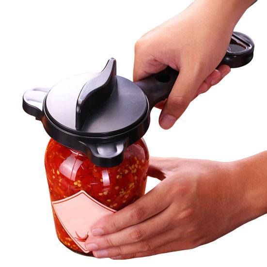 Strain-Free Jar Bottle Opener with Adjustable Capper Mechanism Easy Lid Removal Long Handle Non-slip Jar Cap Remover