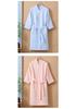 Unisex Quick-Dry Cotton Waffle Bathrobe - All-Season, Absorbent, Perfect for Steam Room & Spa