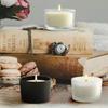 Clear Thick Candle Jars for Making Candles,4OZ Empty Jars with Wood Lids for Candle Making, Sample Container-Dishwasher Safe