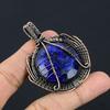 Tree Of Life Blue Sapphire Pendant, Handmade Gemstone Pendant, 999 Copper Wire Wrapped Pendant Antique Jewelry, For Engagement Gift