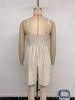 2026 European & American Summer Casual High-End Ruched Waist Open-Back Camisole Jumpsuit for Women