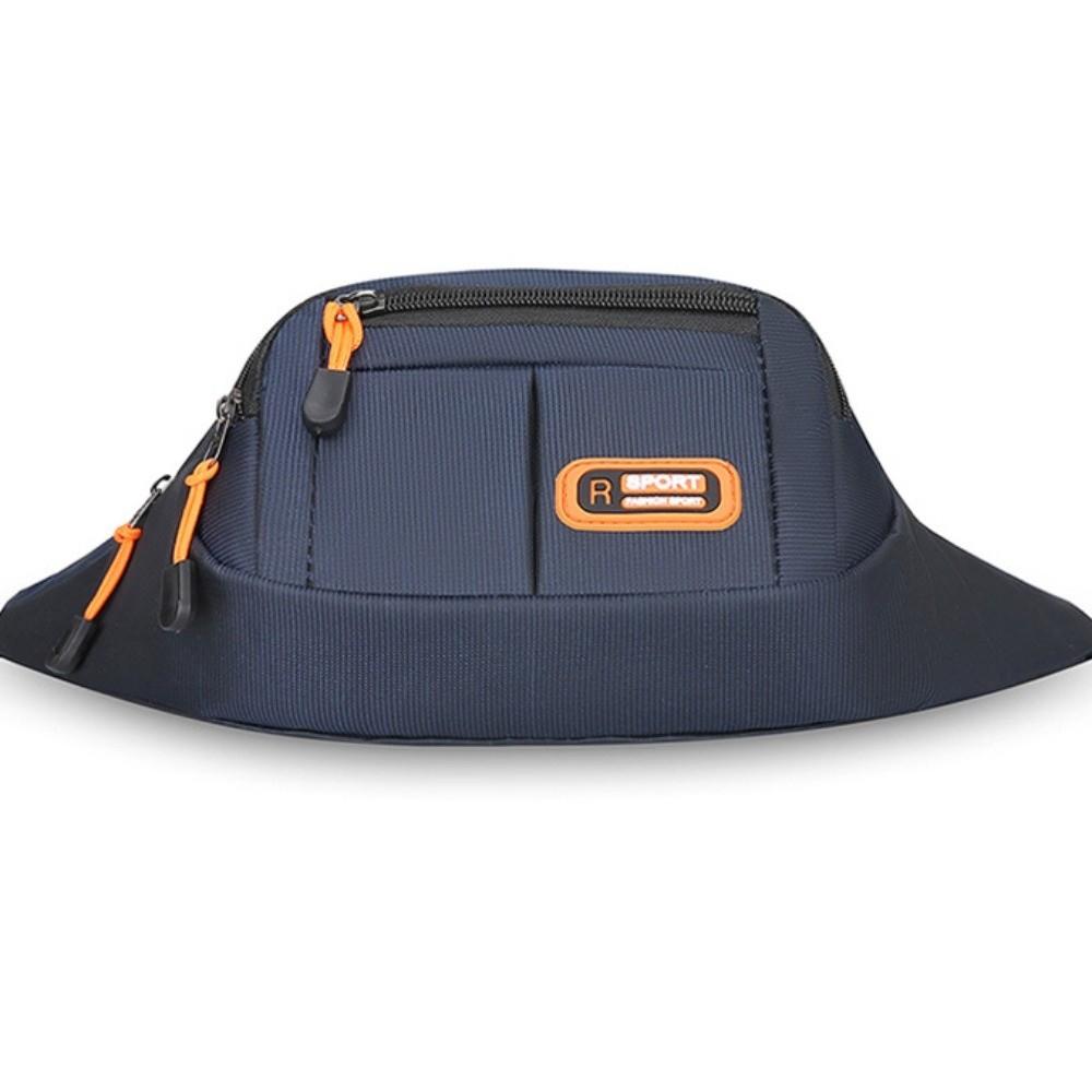 Large Capacity Men Chest Bag Waterproof Sports Walking Bag Zipper Mobile Waist Bag Riding