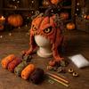 Kit de Ganchillo Cálido con Capucha de Halloween para Adultos Hecho a Mano Calabaza Murciélago Gato Regalo de Invierno