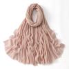 Muslim Cotton Rayon Hijab Solid Color Plain Scarf Women Soft Cotton Viscose Thin Voile Shawl Remove Edge Headscarf Turban